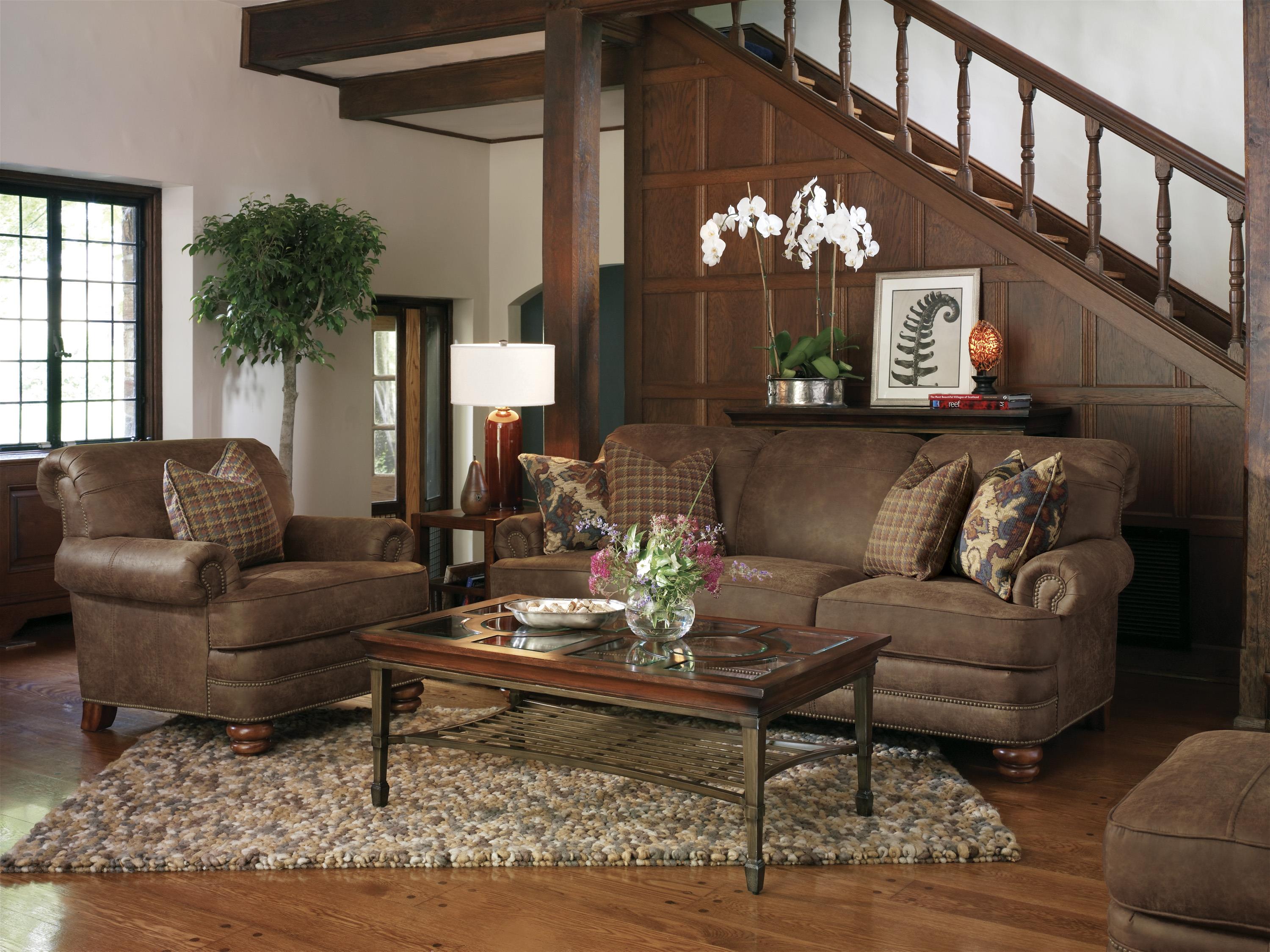 Flexsteel Bay Bridge Traditional Rolled Back Sofa Sheely's Furniture